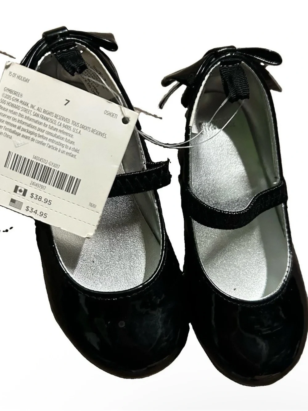 NWT Girl’s Gymboree Black Dress Shoes Size 7